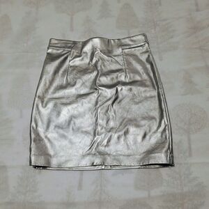 Dynamite Metallic Silver Skirt